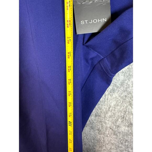 NEW ST. JOHN Womens Classic Marie Cobalt Blue Pants Size 14 - Picture 10 of 10